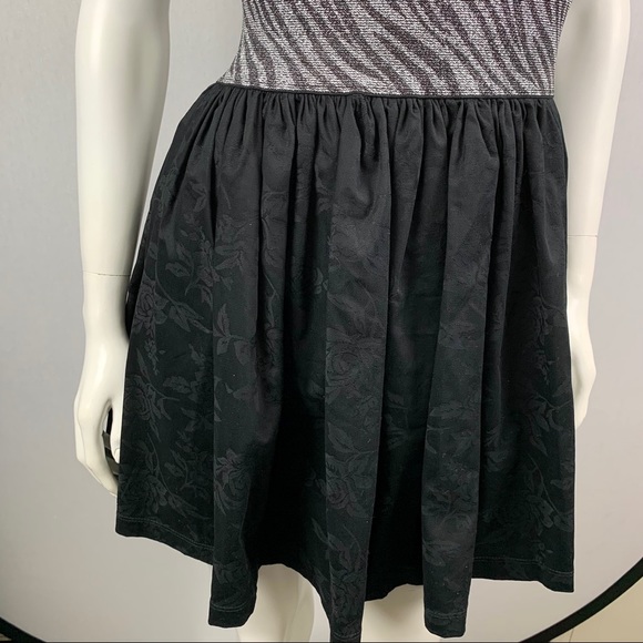 NEW Zebra Jacquard Roses Metallic Belt Mini Dress - Picture 11 of 16